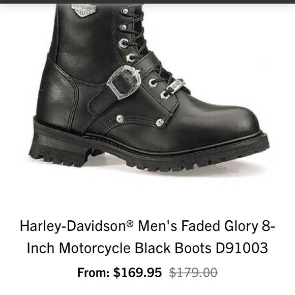 Black leather Harley boots - Picture 8 of 8